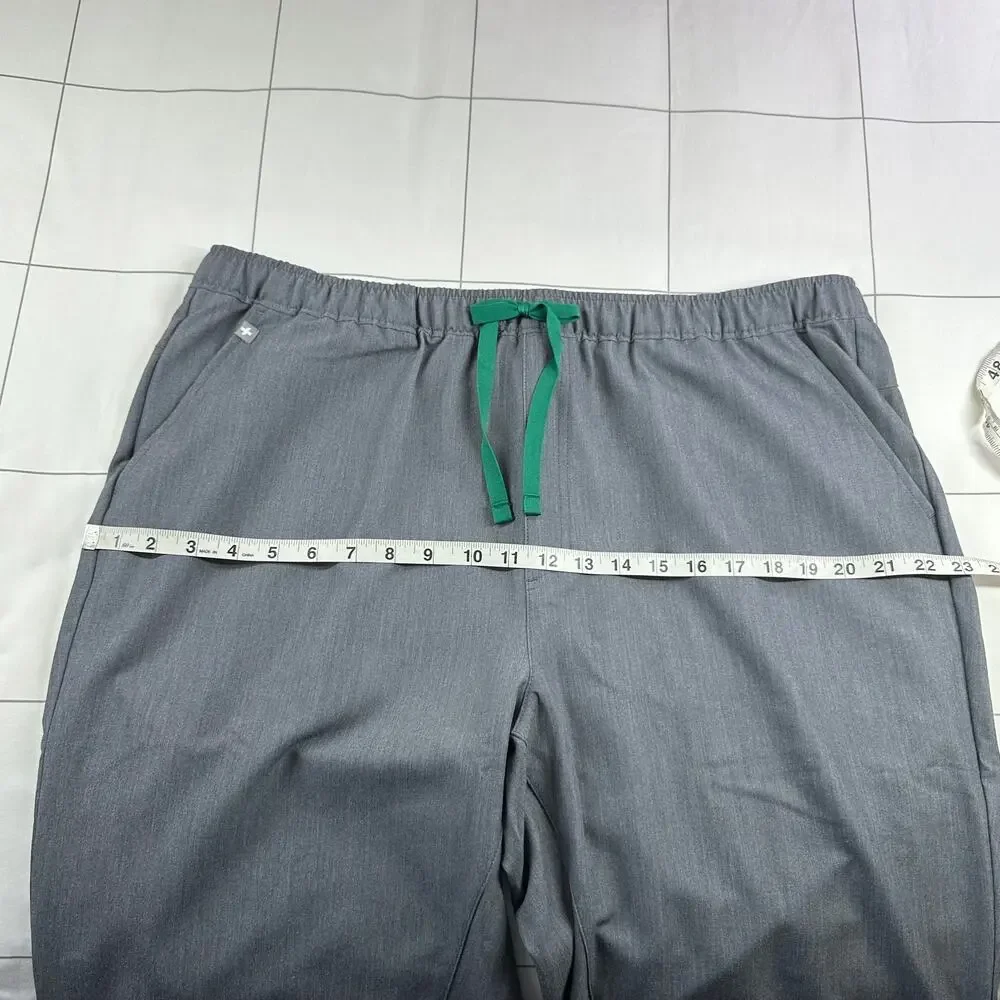 Figs Pants Mens XXL Gray Tansen Scrub Jogger Medical Tapered Drawstring New